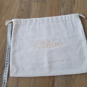 Chloe White Drawstring Bag